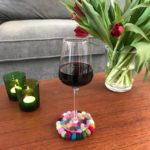 Vilten set Onderzetters 5 cm Rond Multicolor sfeer