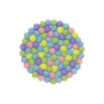 Vilten onderzetter rond 20 cm pasteltinten