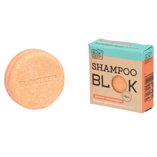 Blokzeep shampoo Gember Sinaasappel voor Alle Haartypes