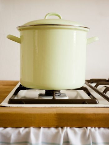 Riess hoge emaille pan lichtgroen 6 liter